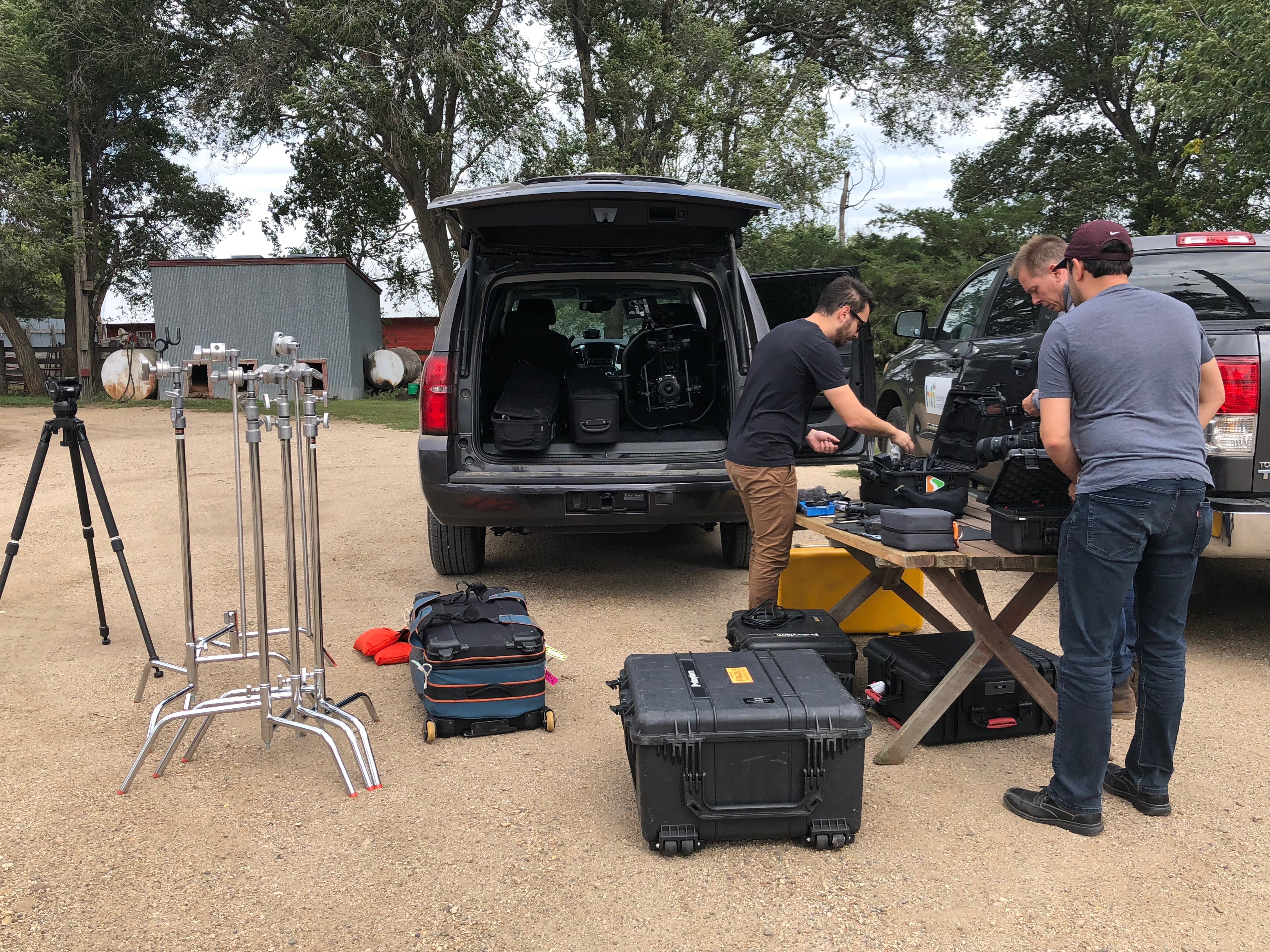 storyfarm getting ready to film